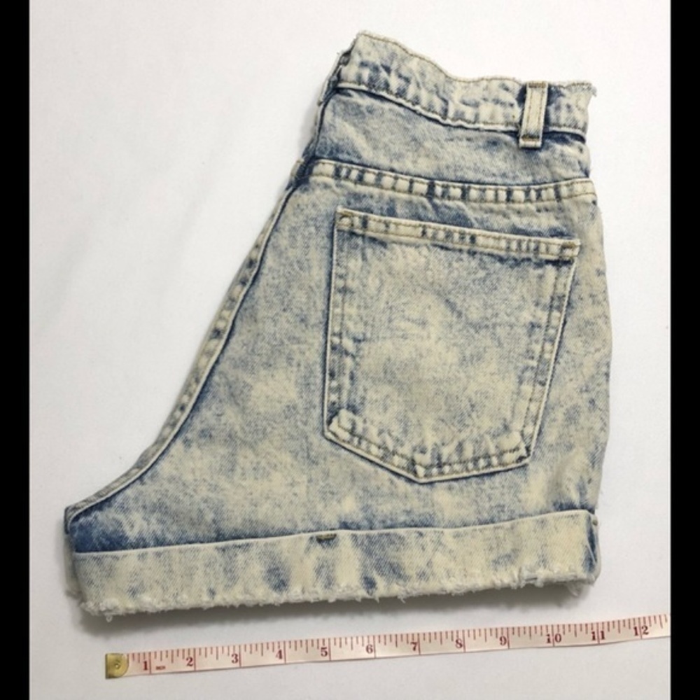 American Apparel Jeans High Waist Cuff Shorts - Picture 4 of 9